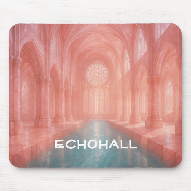 Rose-Tinted Cathedral Pool Mousepad (Front)