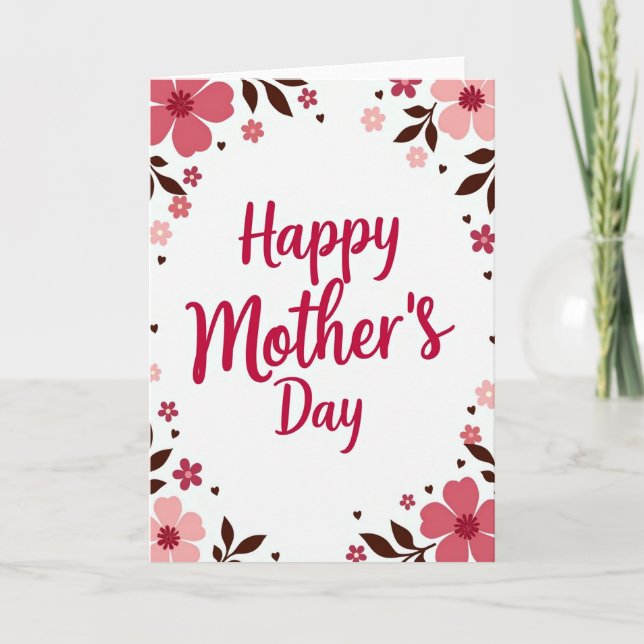 Rose Tinted Mothers Day Card (Front)