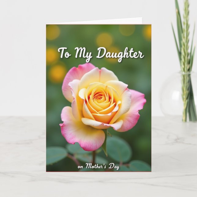 Rose To Daughter Mothers Day Card (Front)