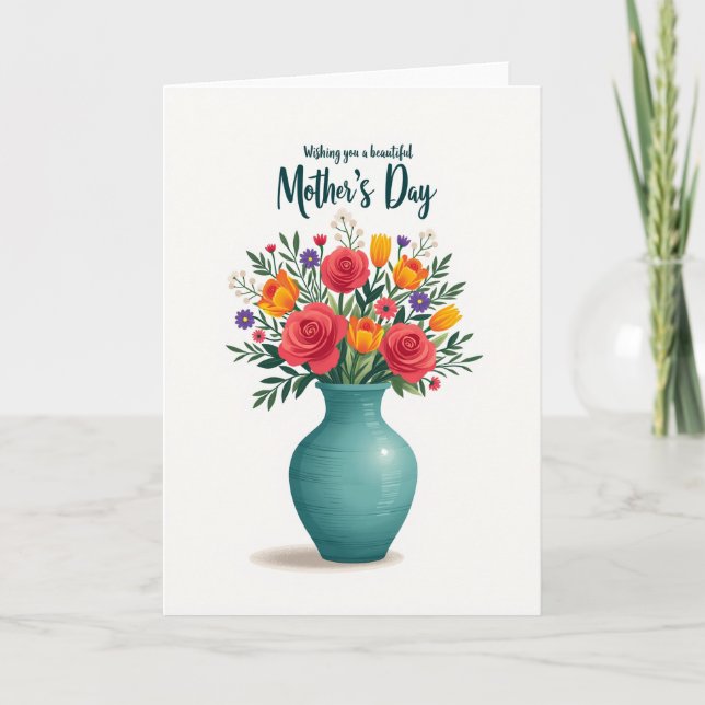 Rose Tulip Mothers Day Card (Front)