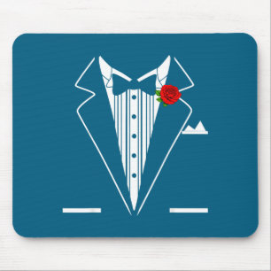 Rose Tuxedo Tux Wedding Prom Costume Party Men Kid Mouse Pad