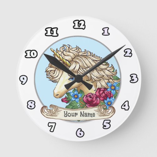  Rose Unicorn  clock