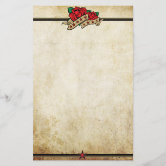 Rose Urban Tattoo Themed Stationery