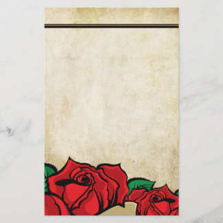 Rose Urban Tattoo Themed Stationery