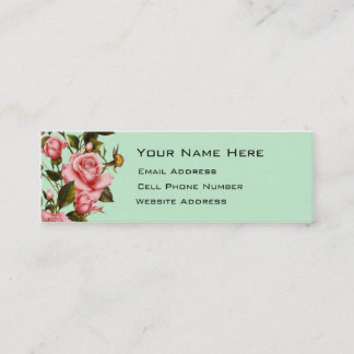Rose Vine Skinny Mini Business Card