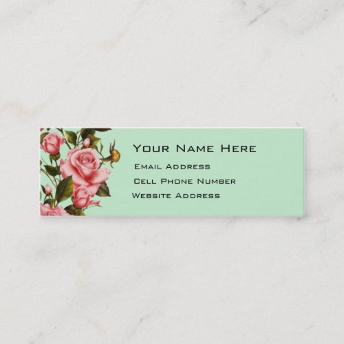 Rose Vine Skinny Profile Card Business Card Template