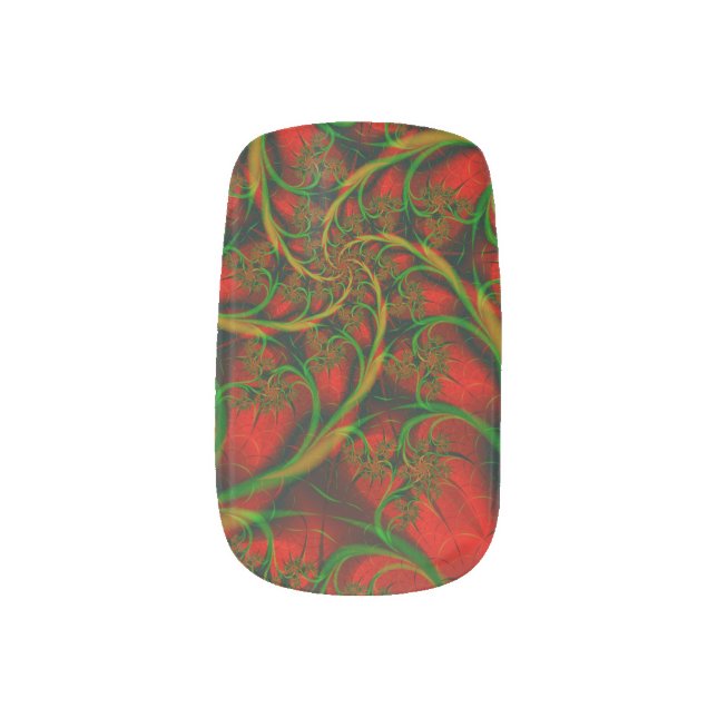 Rose Vines Minx Nail Art (Left Thumb)