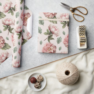 Rose vintage Wrapping Paper  Gift Wrap 