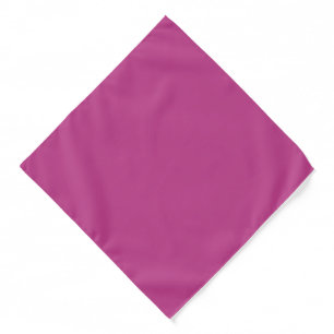 Rose Violet Solid Color Print, Dark Magenta Pink Bandana