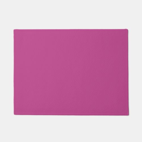 Rose Violet Solid Color Print Dark Magenta Pink Doormat