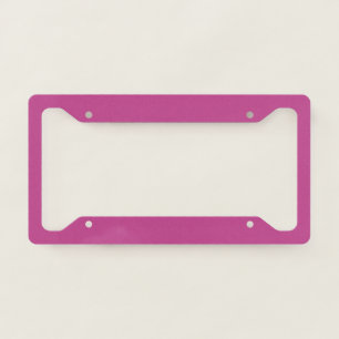 Rose Violet Solid Color Print, Dark Magenta Pink License Plate Frame