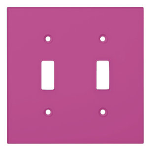 Rose Violet Solid Color Print, Dark Magenta Pink Light Switch Cover