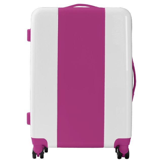 Rose Violet Solid Color Print, Dark Magenta Pink Luggage (Front)