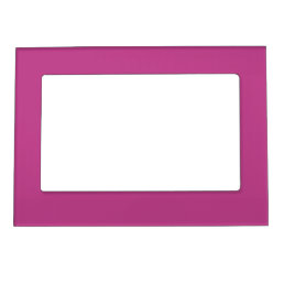 Rose Violet Solid Color Print, Dark Magenta Pink Magnetic Frame