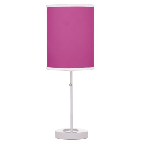 Rose Violet Solid Color Print Dark Magenta Pink Table Lamp
