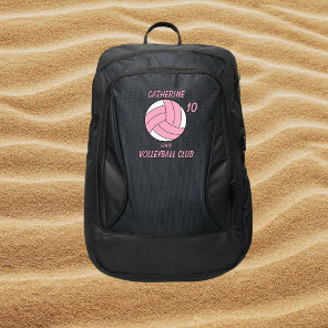 rose volleyball player backpack name number club