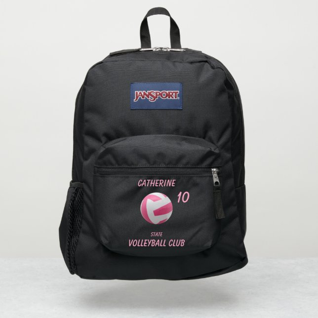 rose volleyball player backpack number name & club (Front)