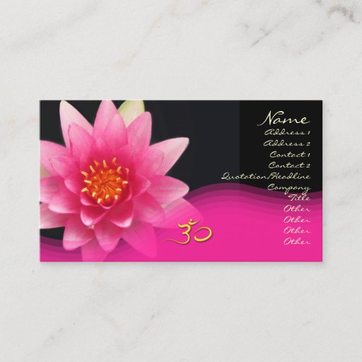 Customizable Rose water lilly, om Business card