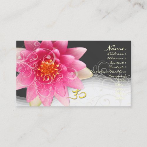 Rose water lilly+pearly swirls+om/diy background business card template