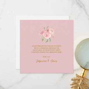 ROSE Watercolor Thank You Card