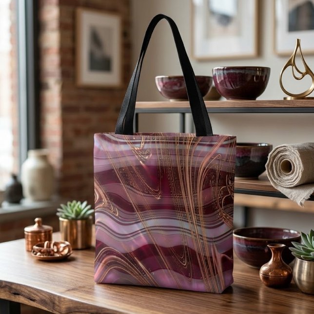 Rose Waves Tote Bag (Creator Uploaded)