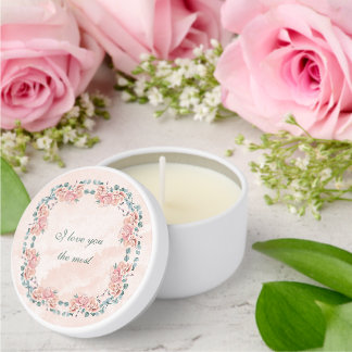 Rose wax candle personalized with any text mini candle favors