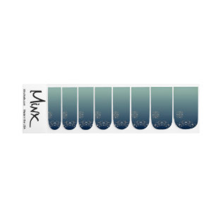 Rose Web Gradient Blue Minx Nail Art Decals