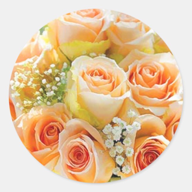 Rose Wedding Envelope Seal Stickers (Front)