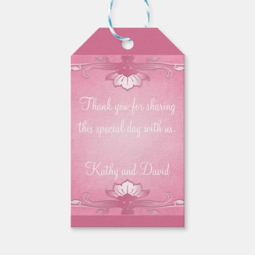 Rose Wedding Favor Gift Tags