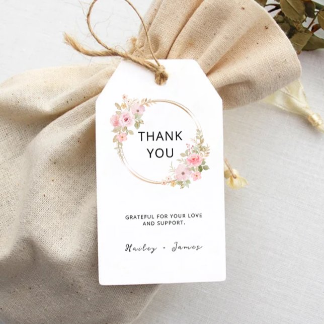 Rose Wedding Favor Tag Template (Rose Wedding Favor Tag Template)