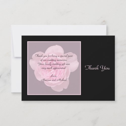 Rose Wedding Gift Thank You Cards