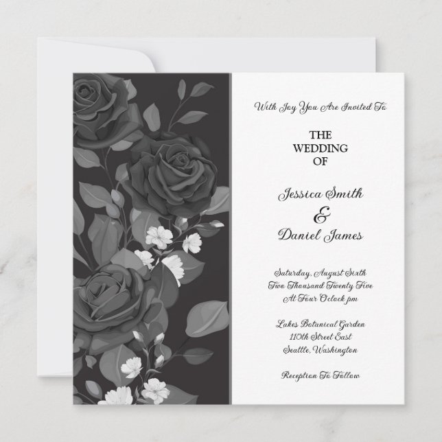 Rose Wedding Invitation (Front)