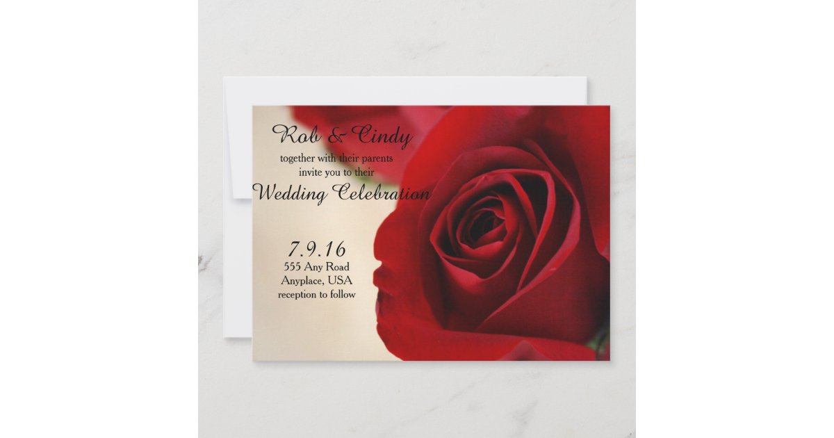 Invit Rose Rose Wedding Invitation | Zazzle
