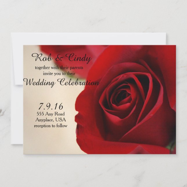 Rose Wedding Invitation (Front)