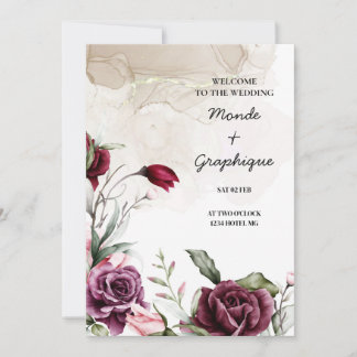 Rose Wedding Invitations Art