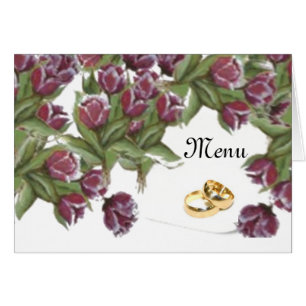 Rose - wedding menu cards