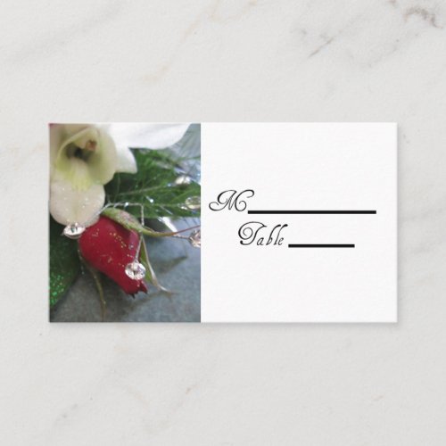 Rose Wedding Placecards Business Card