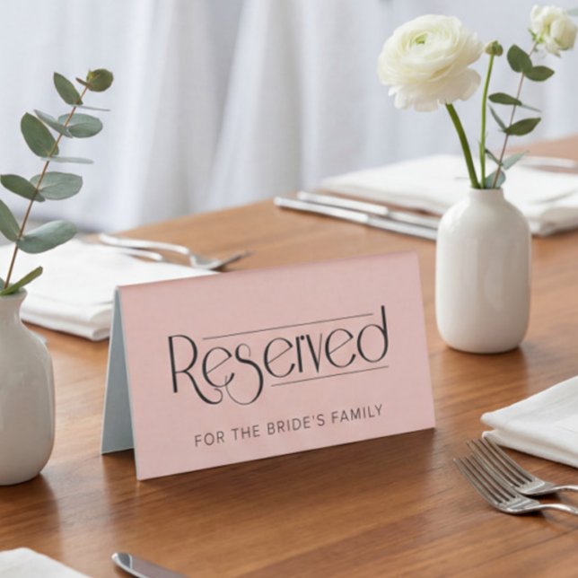 Rose Wedding Reserved Table Tent Sign (Creator Uploaded)