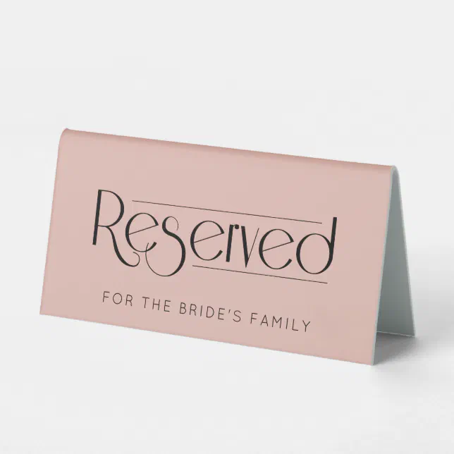 Rose Wedding Reserved Table Tent Sign | Zazzle