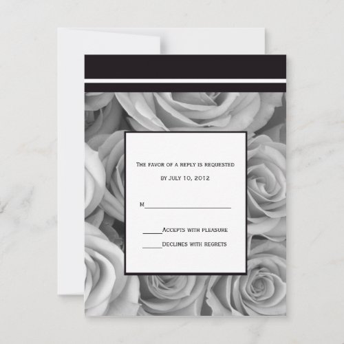 Rose Wedding Response Invitation