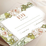 Rose Wedding RSVP Insert Vintage Art Nouveau Mucha Invitation<br><div class="desc">Art Nouveau Vintage wedding RSVP card by Alphonse Mucha in a floral, romantic, and whimsical design. Victorian flourishes complement classic art deco fonts. Please enter your custom information, and you're done. If you wish to change the design further, simply click the blue "Customize It" button. Thank you so much for...</div>