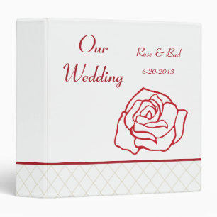 Rose Wedding Scrapbook Binder
