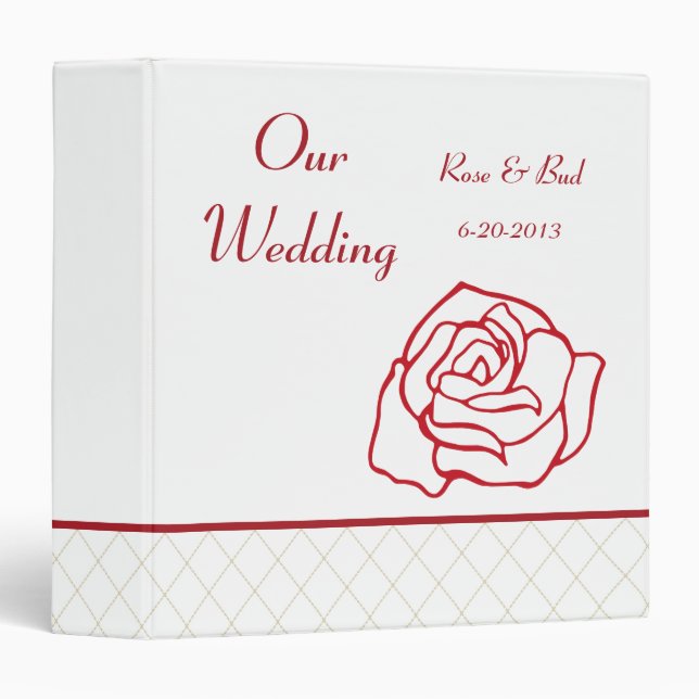 Rose Wedding Scrapbook Binder (Front/Spine)