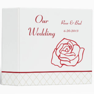 Rose Wedding Scrapbook Binder