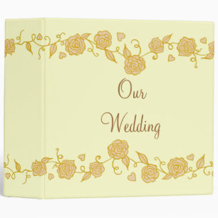 Rose Wedding Scrapbook Binder