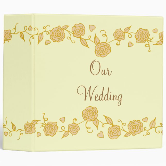 Rose Wedding Scrapbook Binder (Front/Spine)