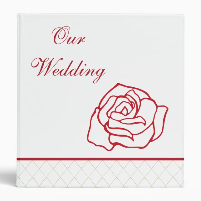 Rose Wedding Scrapbook Binder (Front)