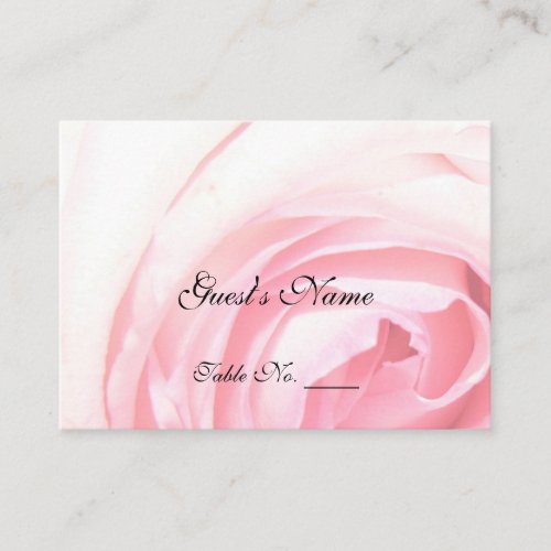 Rose Wedding Table Placement Cards