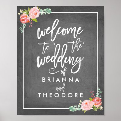 Rose Garden Fl Chalkboard Blank Sign Zazzle