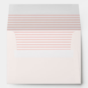 Rose White and White Striped Envelope